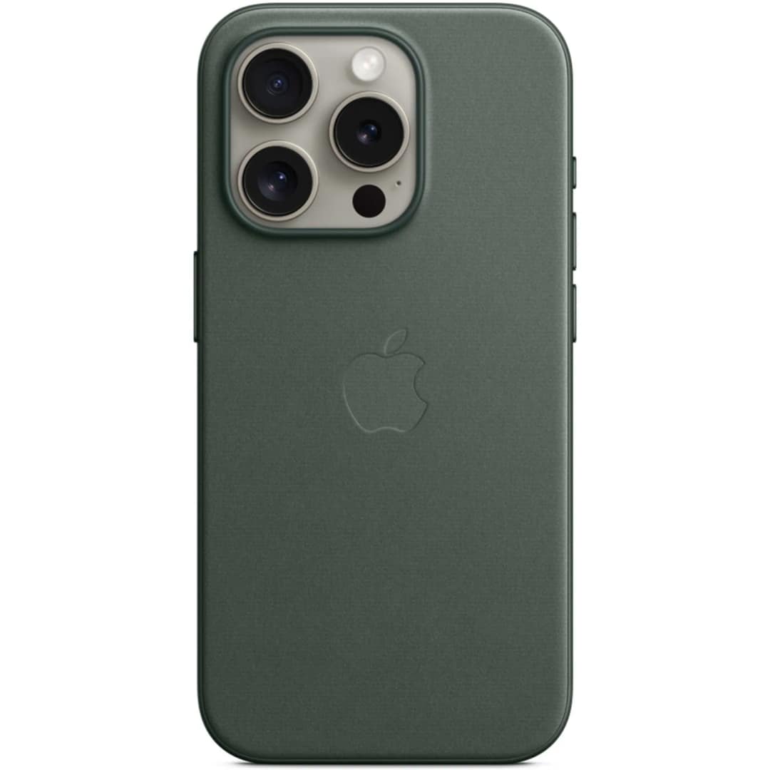 Чехол Apple FineWoven with MagSafe для iPhone 15 Pro Evergreen, Зеленый — фото 6