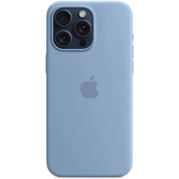 Силиконовый чехол Apple MagSafe для iPhone 15 Pro Max Winter Blue, Голубой — фото 3