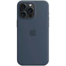 Силиконовый чехол Apple MagSafe для iPhone 15 Pro Max Storm Blue, Синий — фото 3
