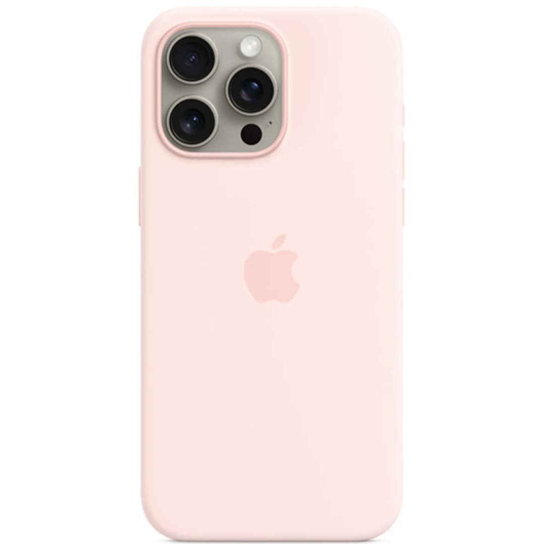 Силиконовый чехол Apple MagSafe для iPhone 15 Pro Max Light Pink, Розовый — фото 2