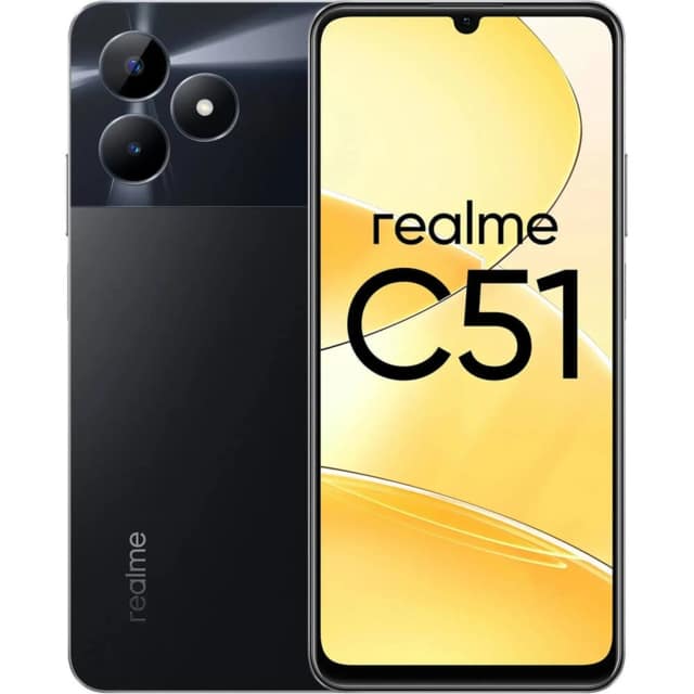 Смартфон Realme C51 4 Black Carbon, Черный