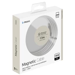 Кабель Deppa USB-C USB-C 1.5m 72321 Gray, Серый — фото 2