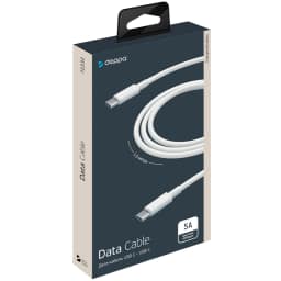 Кабель Deppa USB-C USB-C 100W 5A 1.5m 72332 White, Белый — фото 2