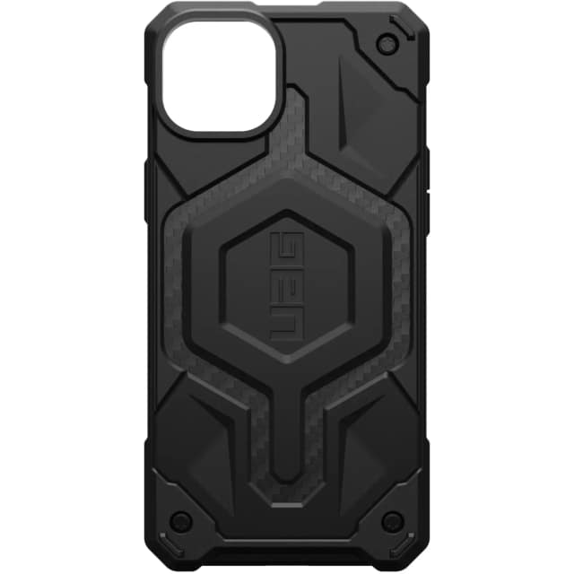 Чехол UAG с поддержкой MagSafe для iPhone 15 Carbon Fiber, Серый