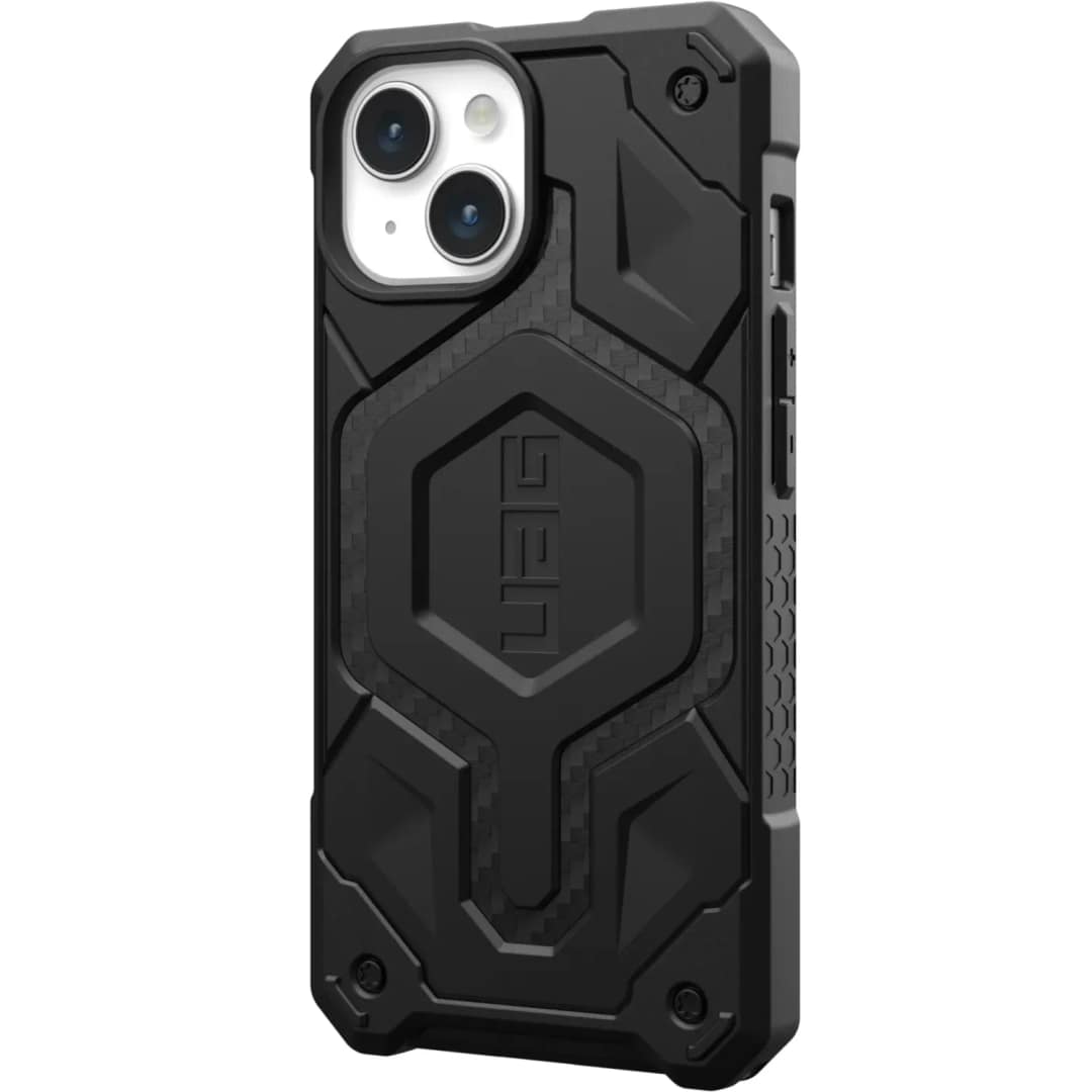Чехол UAG Monarch Pro with MagSafe для iPhone 15 Carbon Fiber, Черный — фото 8