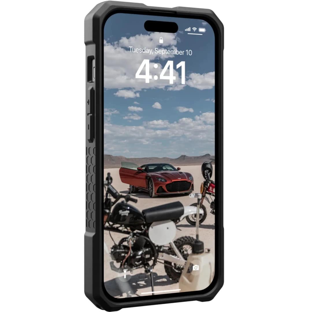Чехол UAG с поддержкой MagSafe Monarch Pro для iPhone 15 Plus Kevlar Black, Черный — фото 4