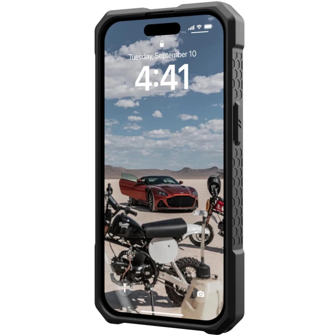 Чехол UAG с поддержкой MagSafe Monarch Pro для iPhone 15 Plus Kevlar Black, Черный — фото 5