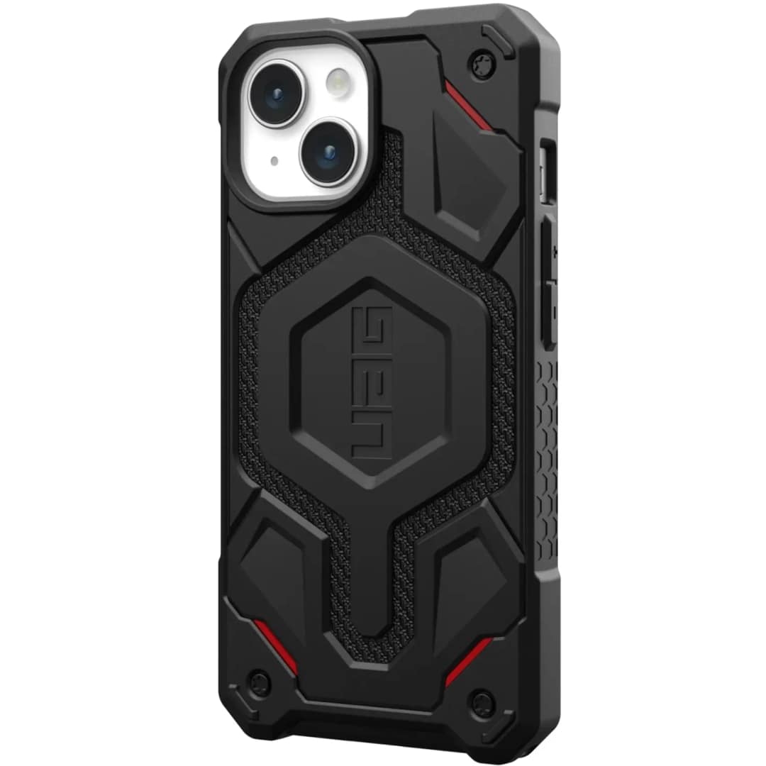 Чехол UAG с поддержкой MagSafe Monarch Pro для iPhone 15 Plus Kevlar Black, Черный — фото 8