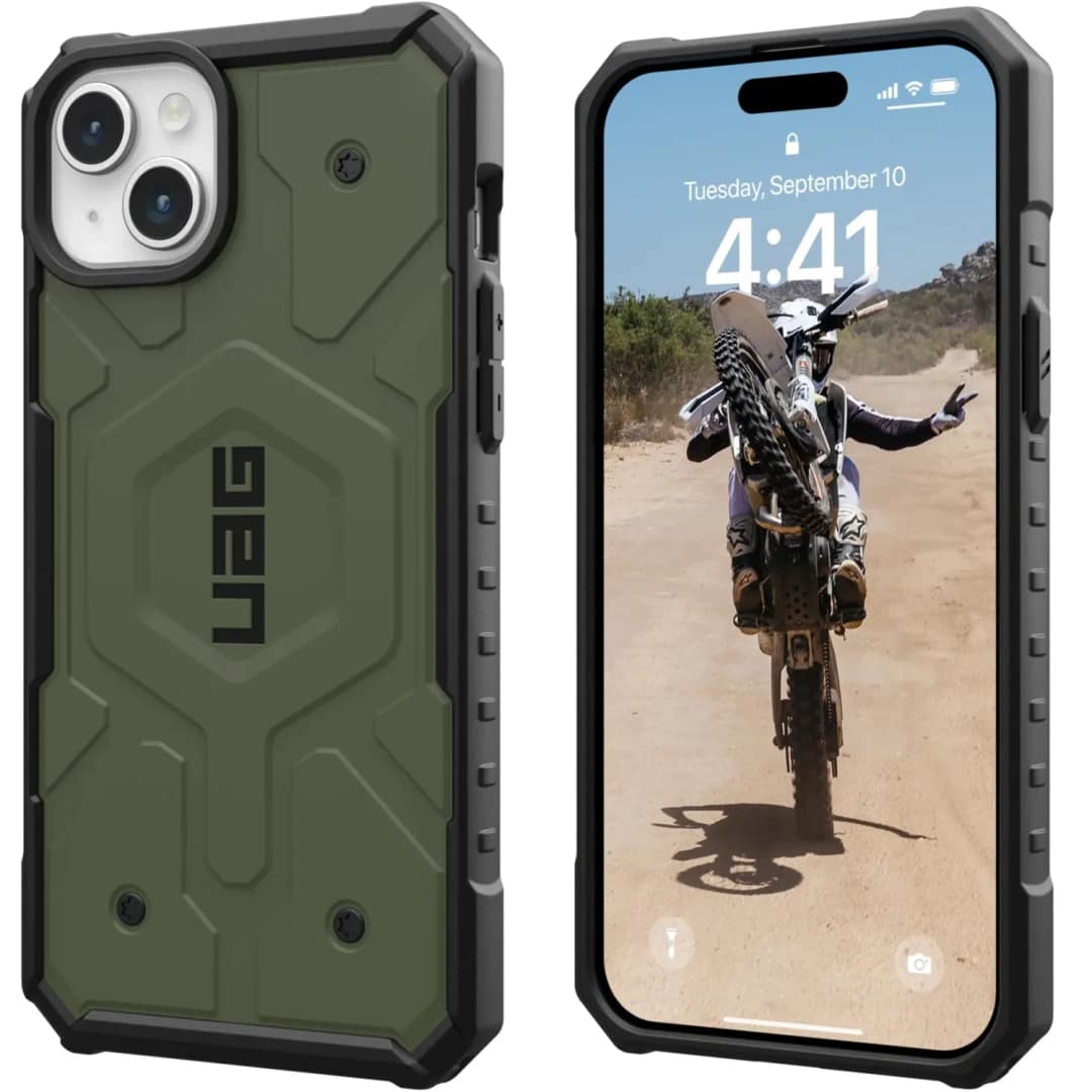 Чехол UAG с поддержкой MagSafe Pathfinder для iPhone 15 Plus Olive Drab, Зеленый — фото 5
