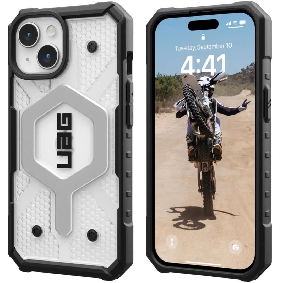 Чехол UAG с поддержкой MagSafe Pathfinder для iPhone 15 Plus Ice, Прозрачный — фото 5