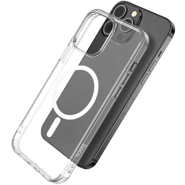 Силиконовый чехол Hoco MagSafe для iPhone 15 Pro Transparent, Прозрачный