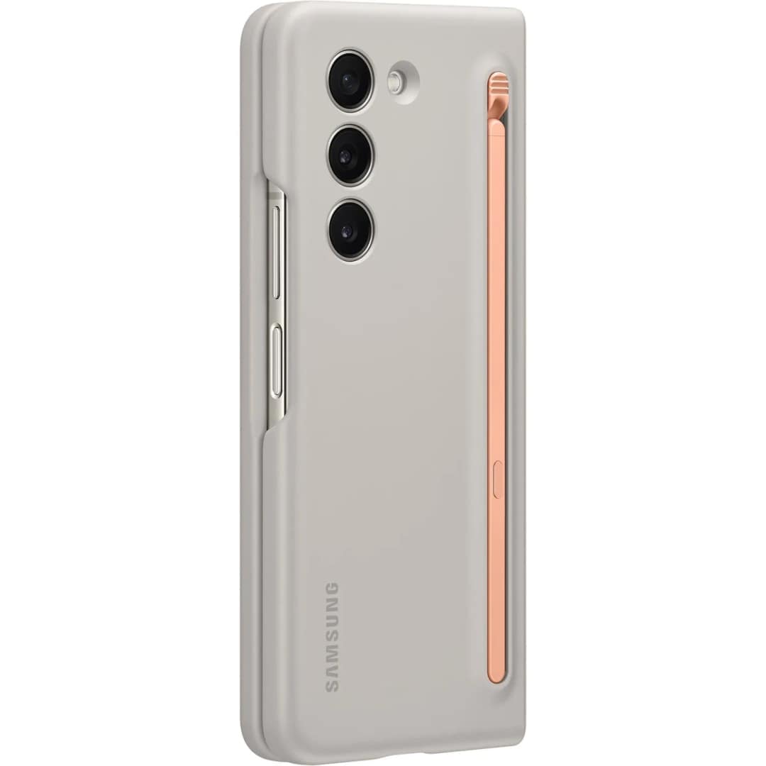 Чехол Samsung Series для Galaxy Galaxy Z Fold5 Slim S Pen Case Galaxy Sand, Бежевый — фото 3