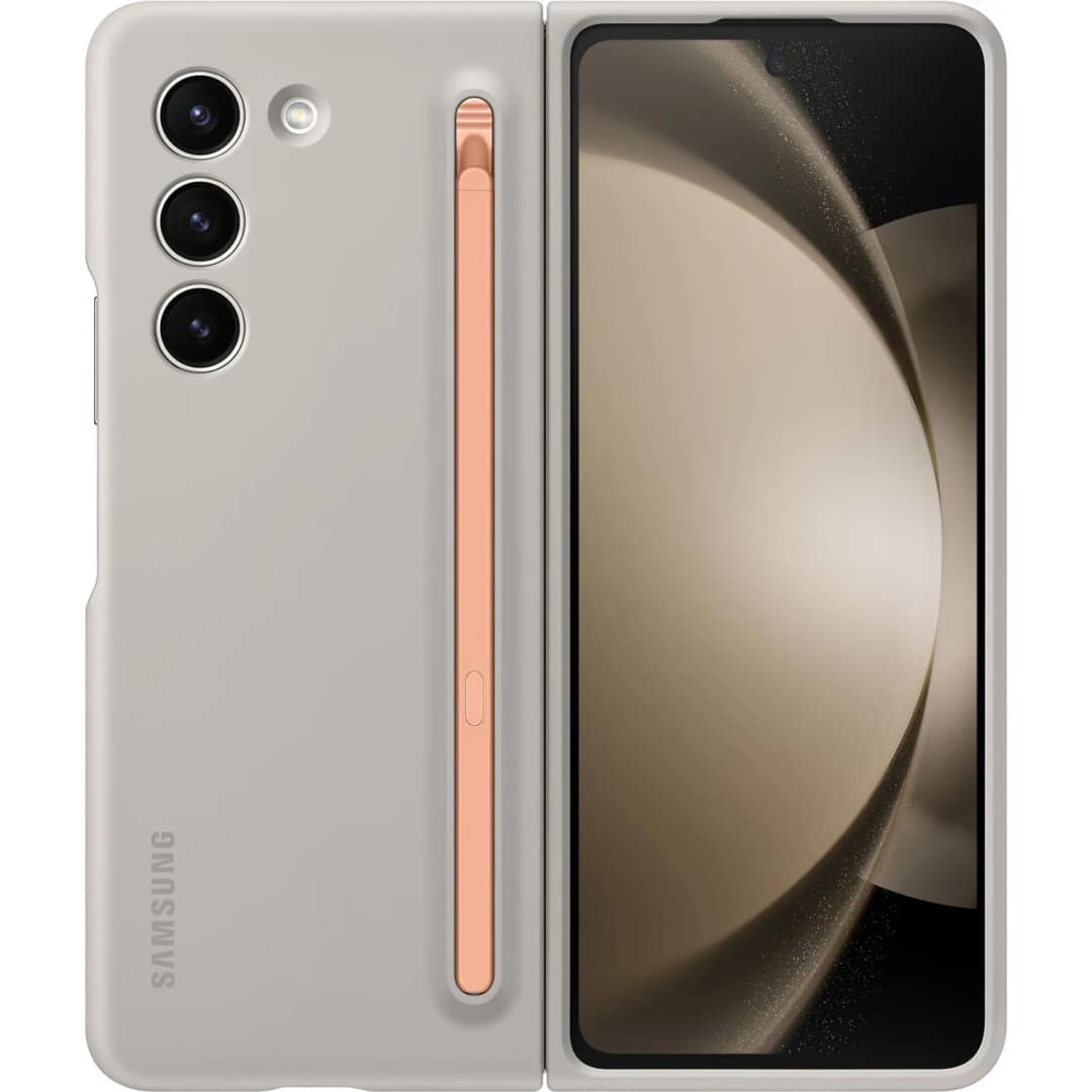 Чехол Samsung Series для Galaxy Galaxy Z Fold5 Slim S Pen Case Galaxy Sand, Бежевый — фото 4