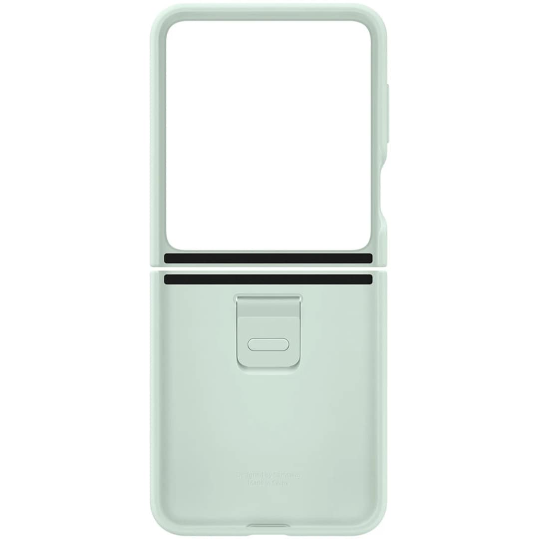 Чехол Samsung Series для Galaxy Z Flip 5 Silicone Case with Ring Mint, Зеленый — фото 4