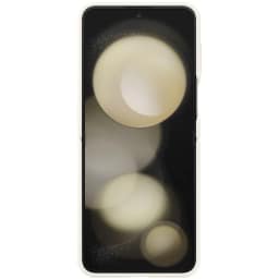 Чехол Samsung Series для Galaxy Z Flip 5 Silicone Case with Ring Creme, Белый — фото 4