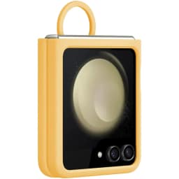 Чехол Samsung Series для Galaxy Z Flip 5 Silicone Case with Ring Apricot, Оранжевый