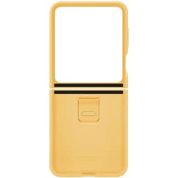 Чехол Samsung Series для Galaxy Z Flip 5 Silicone Case with Ring Apricot, Оранжевый — фото 4