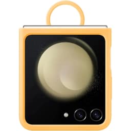 Чехол Samsung Series для Galaxy Z Flip 5 Silicone Case with Ring Apricot, Оранжевый — фото 5