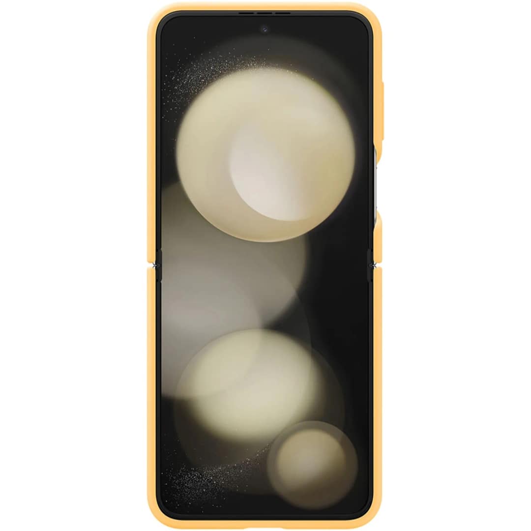 Чехол Samsung Series для Galaxy Z Flip 5 Silicone Case with Ring Apricot, Оранжевый — фото 6
