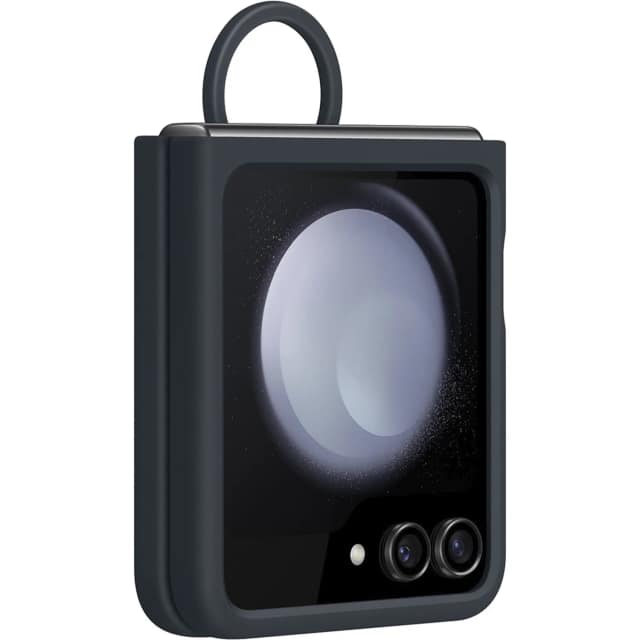 Чехол Samsung Series для Galaxy Z Flip 5 Silicone Case with Ring Indigo, Черный