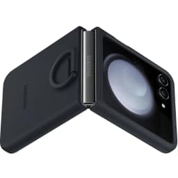 Чехол Samsung Series для Galaxy Z Flip 5 Silicone Case with Ring Indigo, Черный — фото 2