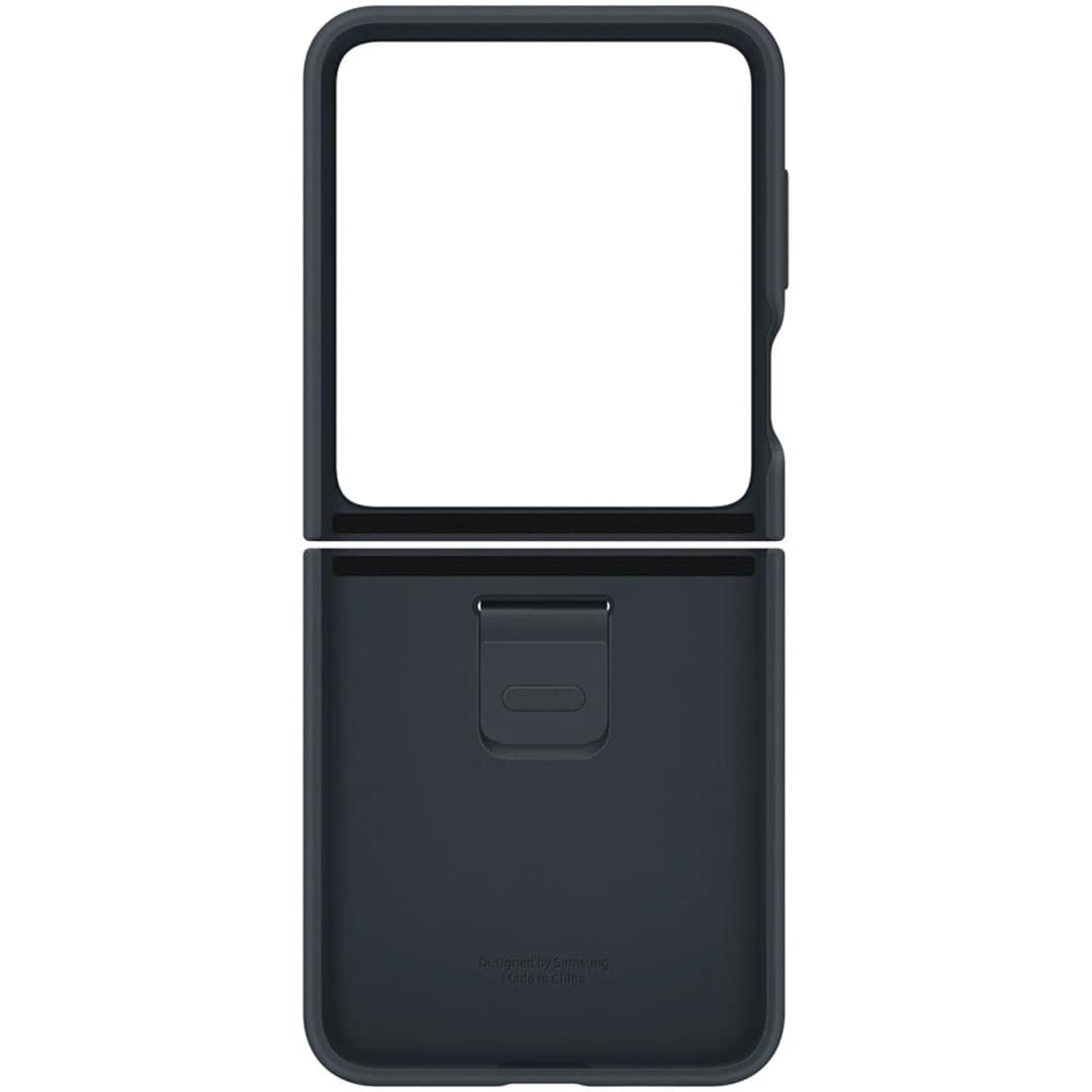 Чехол Samsung Series для Galaxy Z Flip 5 Silicone Case with Ring Indigo, Черный — фото 5