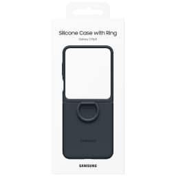 Чехол Samsung Series для Galaxy Z Flip 5 Silicone Case with Ring Indigo, Черный — фото 7
