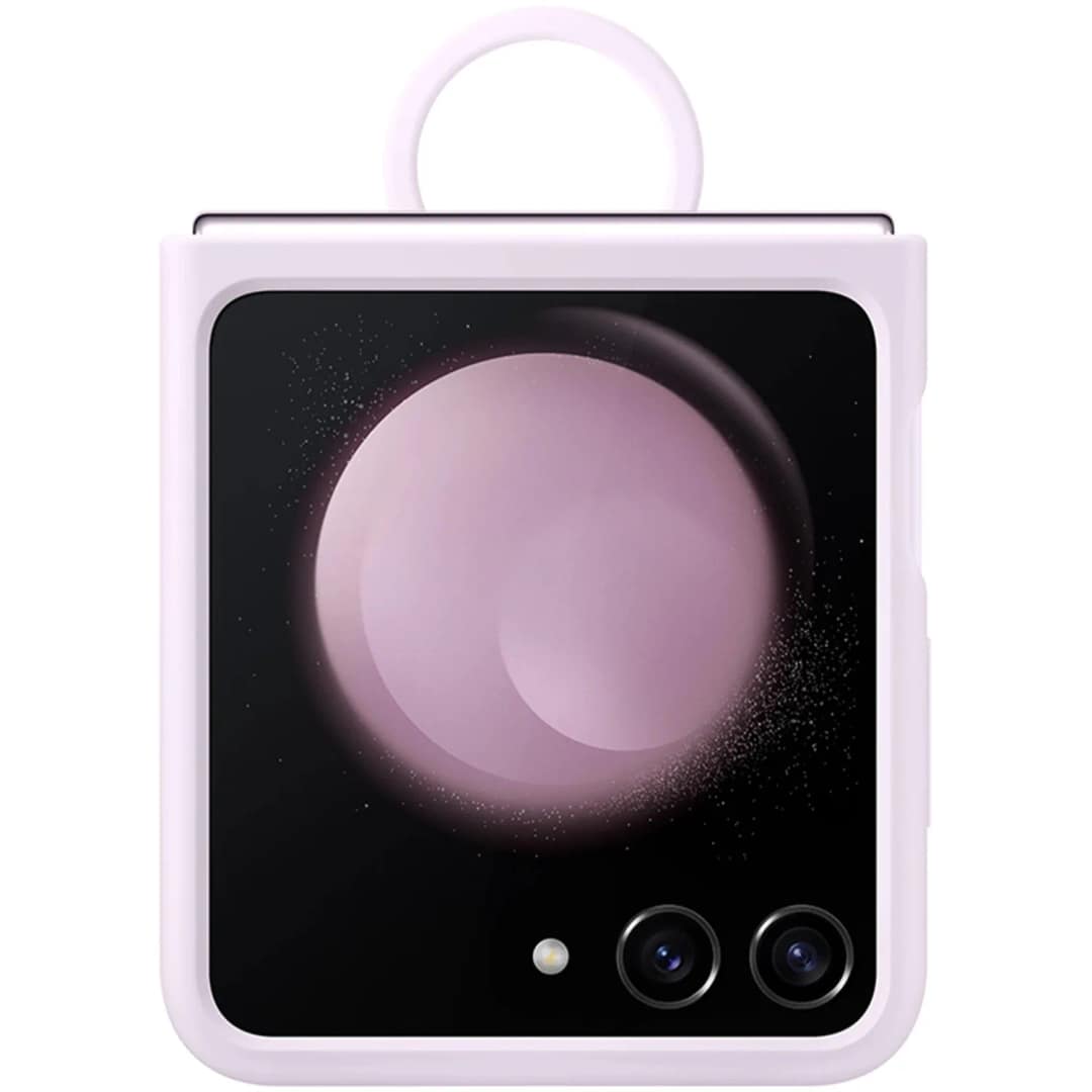 Чехол Samsung Series для Galaxy Z Flip 5 Silicone Case with Ring Lavender, Фиолетовый — фото 4