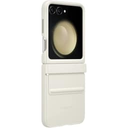 Чехол Samsung Series для Galaxy Z Flip 5 Flap Eco-Leather Case Creme, Белый — фото 1