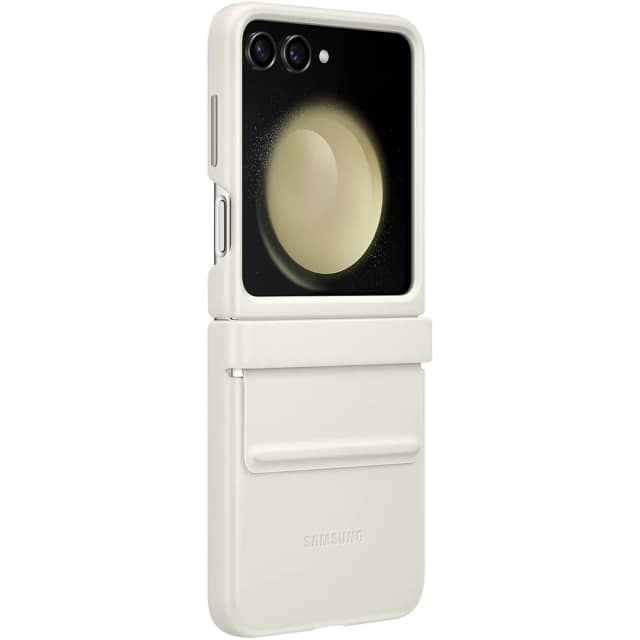 Чехол Samsung Series для Galaxy Z Flip 5 Flap Eco-Leather Case Creme, Белый
