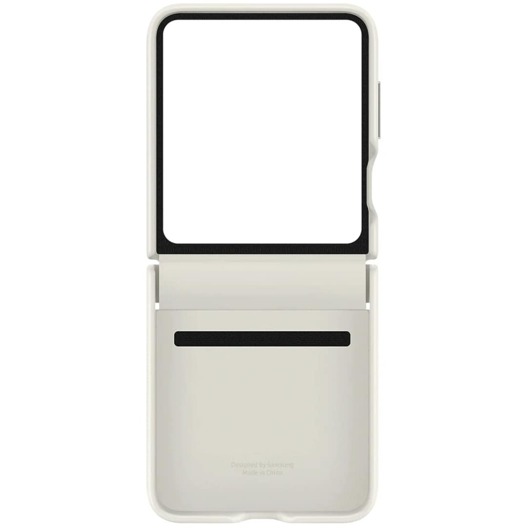 Чехол Samsung Series для Galaxy Z Flip 5 Flap Eco-Leather Case Creme, Белый — фото 4