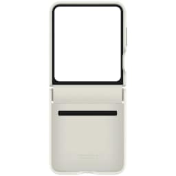 Чехол Samsung Series для Galaxy Z Flip 5 Flap Eco-Leather Case Creme, Белый — фото 4