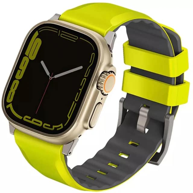Ремешок Uniq Linus Airsoft Silicone 49mm Apple Watch Lime Green, Зеленый