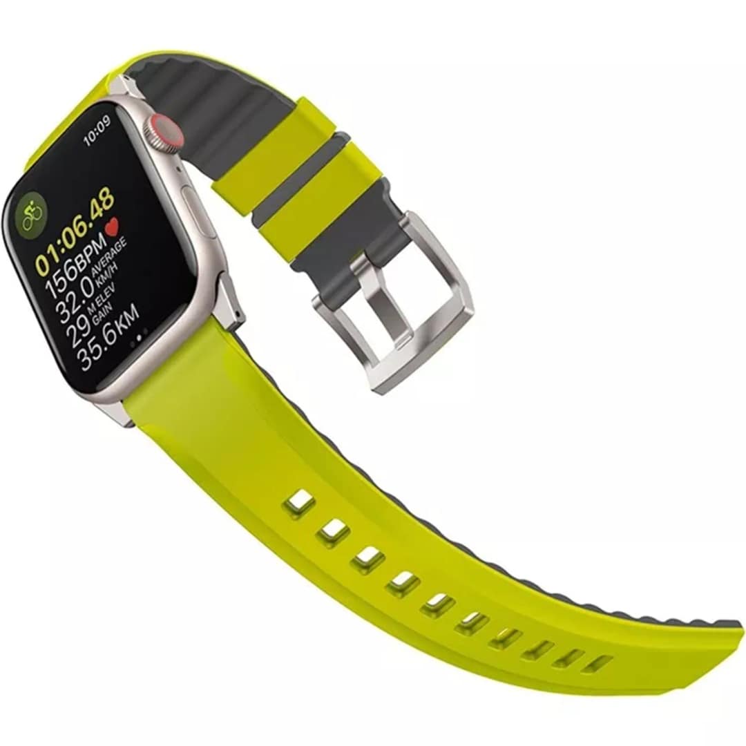 Ремешок Uniq Linus Airsoft Silicone 49mm Apple Watch Lime Green, Зеленый — фото 2
