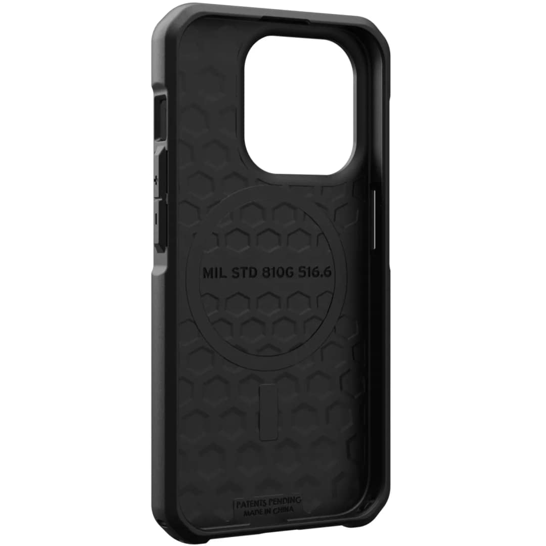 Чехол UAG с поддержкой MagSafe Metropolis LT для iPhone 15 Pro Kevlar Black, Черный — фото 3