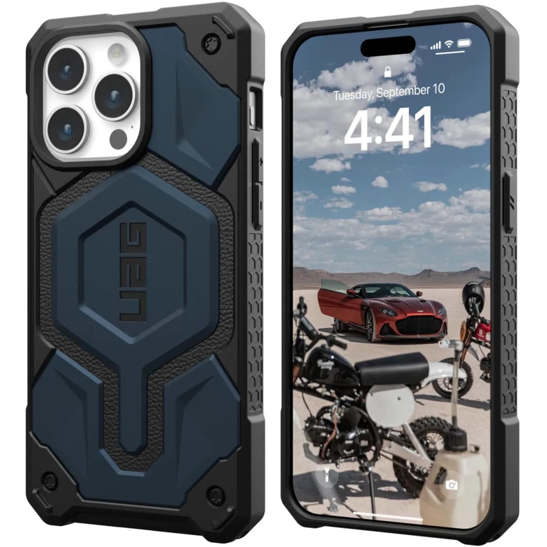 Чехол UAG с поддержкой MagSafe Monarch Pro для iPhone 15 Pro Mallard, Синий — фото 2