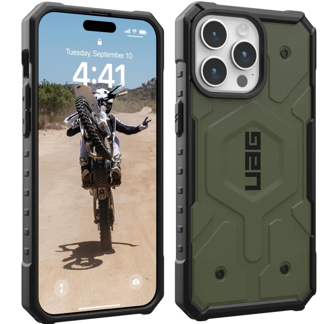 Чехол UAG с поддержкой MagSafe Pathfinder для iPhone 15 Pro Olive Drab, Зеленый — фото 4