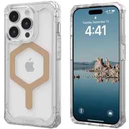 Чехол UAG с поддержкой MagSafe Plyo для iPhone 15 Pro Ice Gold, Золотистый — фото 4