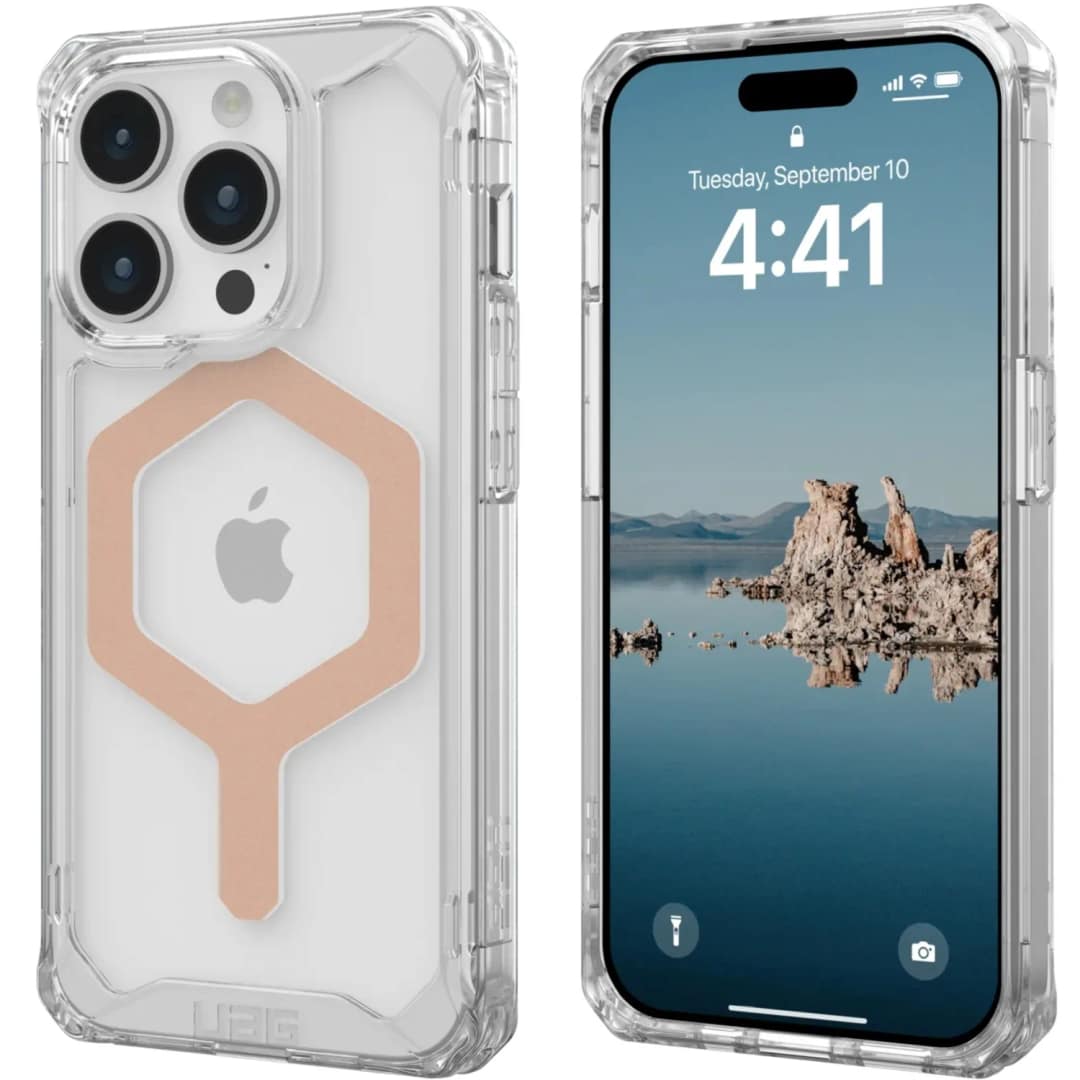 Чехол UAG с поддержкой MagSafe Plyo для iPhone 15 Pro Max Ice Rose Gold, Розовый — фото 4