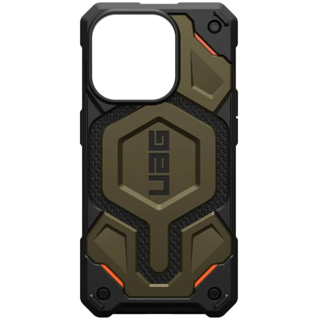 Чехол UAG с поддержкой MagSafe Monarch Pro для iPhone 15 Pro Max Kevlar Elemental Green, Зеленый