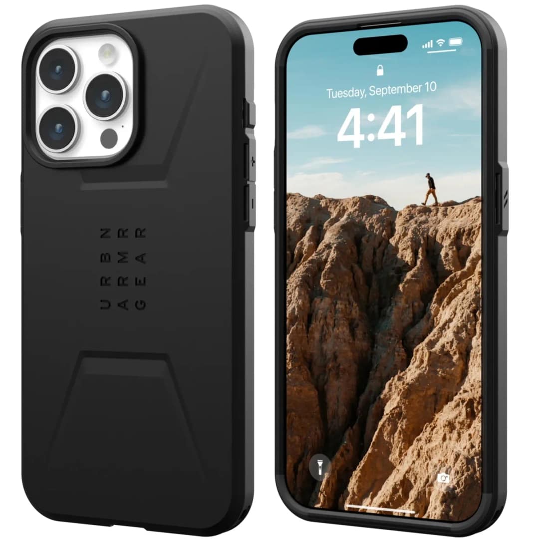 Чехол UAG с поддержкой MagSafe Civilian для iPhone 15 Pro Max Black, Черный — фото 4