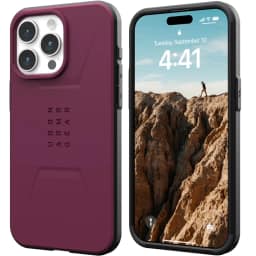 Чехол UAG с поддержкой MagSafe Civilian для iPhone 15 Pro Max Bordeaux, Бордовый — фото 4