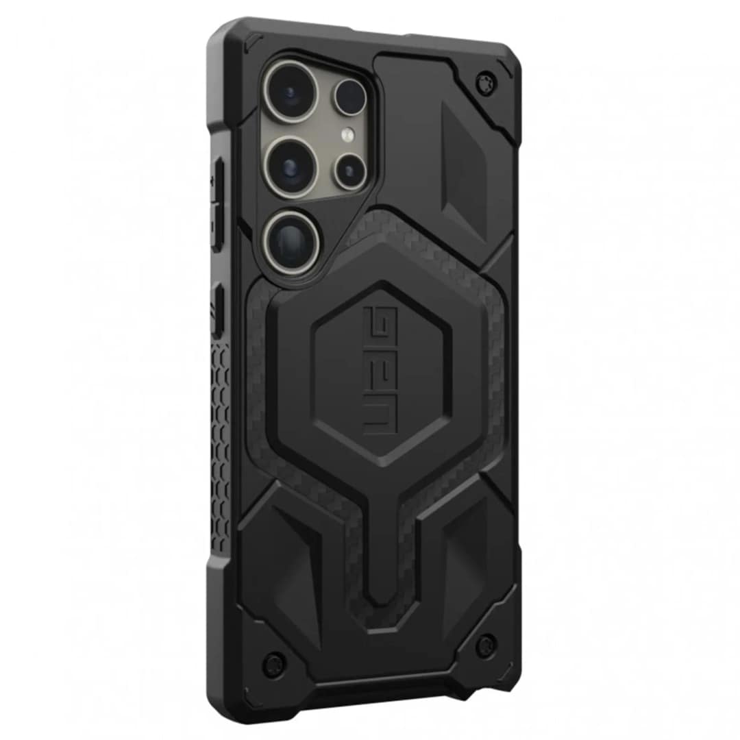 Чехол UAG Monarch PRO with MagSafe для Galaxy S24 Ultra Carbon Fiber, Черный  — фото 2