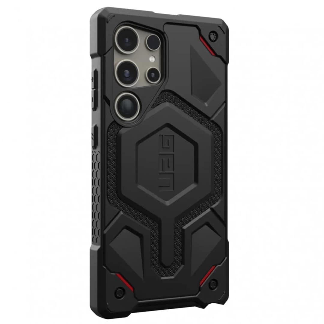 Чехол UAG Monarch PRO with MagSafe для Galaxy S24 Ultra Kevlar-Black, Черный кевлар — фото 2