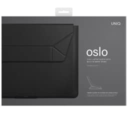Чехол-подставка Uniq OSLO Laptop Sleeve для ноутбуков 14 Jet Black, Черный — фото 4