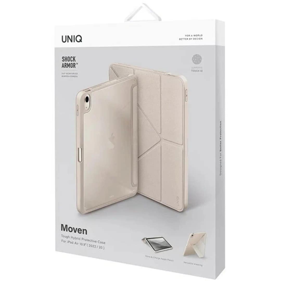 Чехол Uniq Moven для Pad Air 10.9 Ivory, Бежевый — фото 4