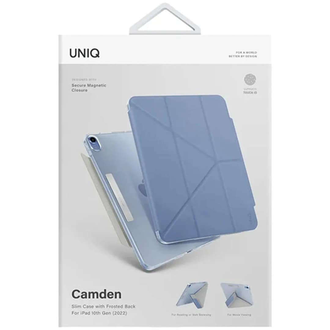 Чехол Uniq Camden для iPad 10.9 2022 Northern Blue, Синий — фото 5