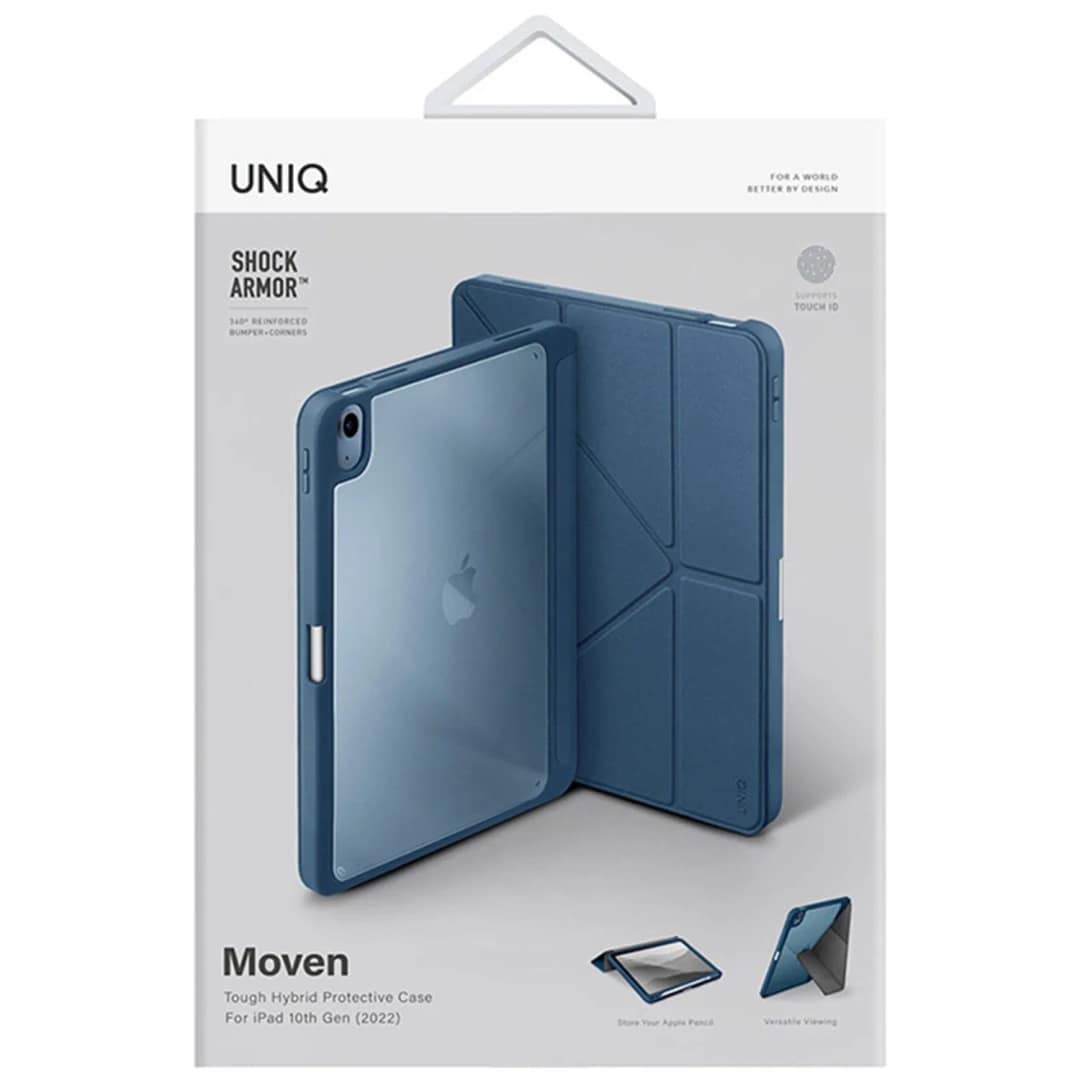 Чехол Uniq Moven для iPad 10.9 2022 Capri Blue, Синий — фото 5
