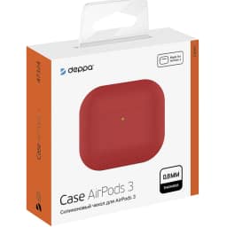 Силиконовый чехол Deppa для AirPods 3 Red, Красный — фото 3