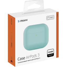 Силиконовый чехол Deppa для AirPods 3 Mint, Зеленый — фото 3